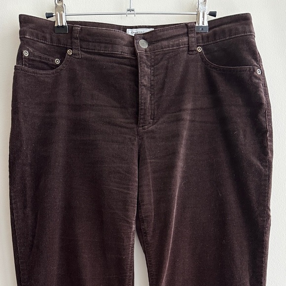 Charter Club Classic Fit Women's Dark Brown/Chocolate Corduroy Jeans, Size 8 - Picture 2 of 13